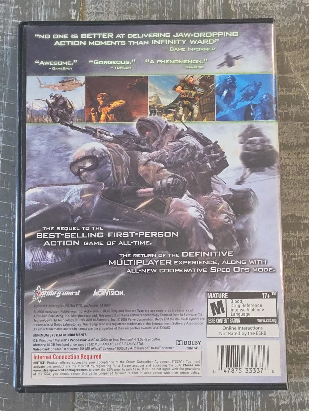 Call Of Duty - Modern Warfare 2, Windows PC, Rated M, 2 DVD-ROM Set, 2009 COD